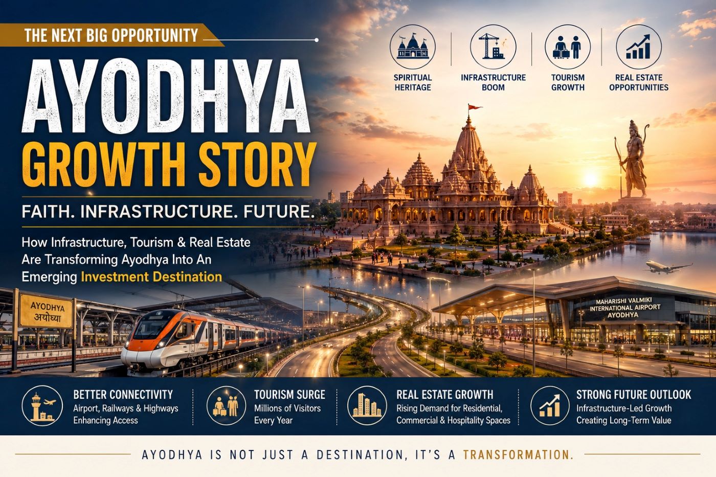 Ayodhya Growth Story 2026: Infrastructure, Tourism & Real Estate Investment