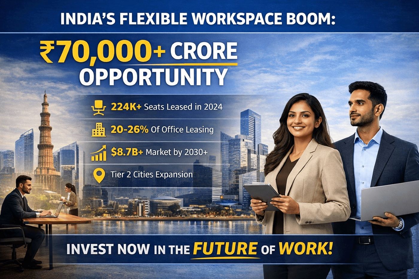 Flexible Workspace in India 2025: Market Size, Growth, Demand & Investment Opportunities 2030