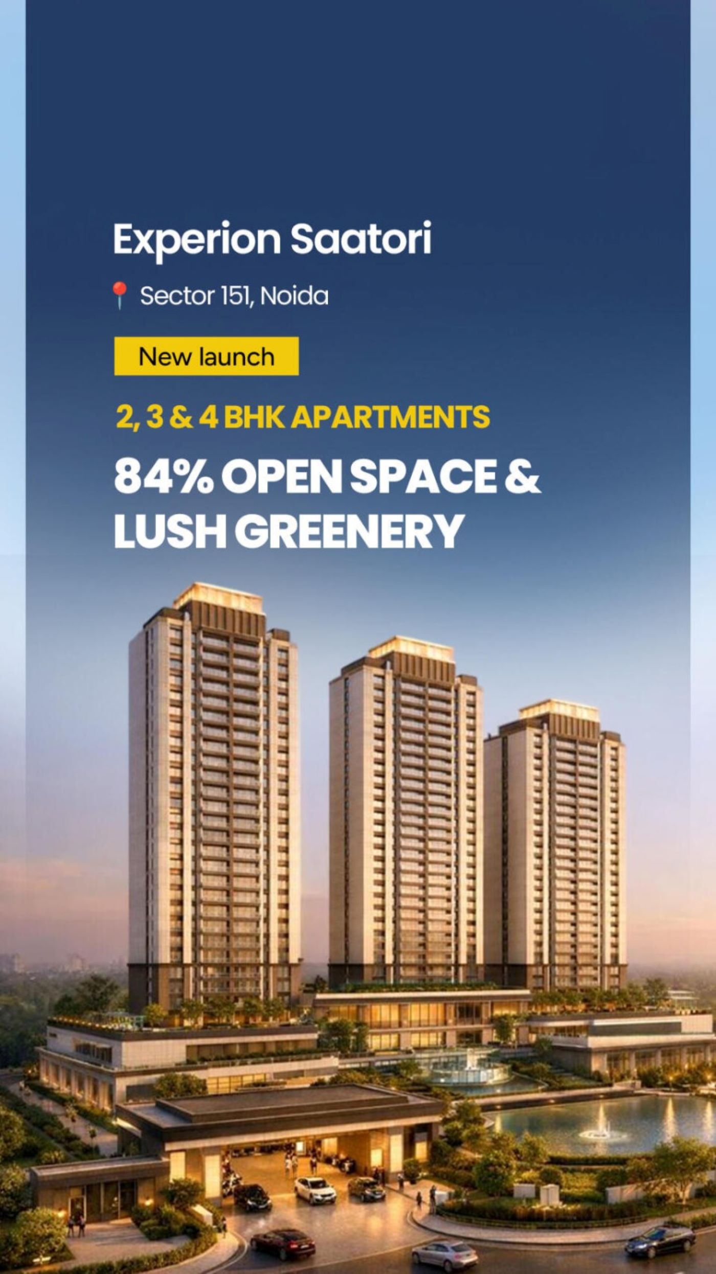 Experion Developers has unveiled SAATORI, a premium residential development in Sector 151, Noida