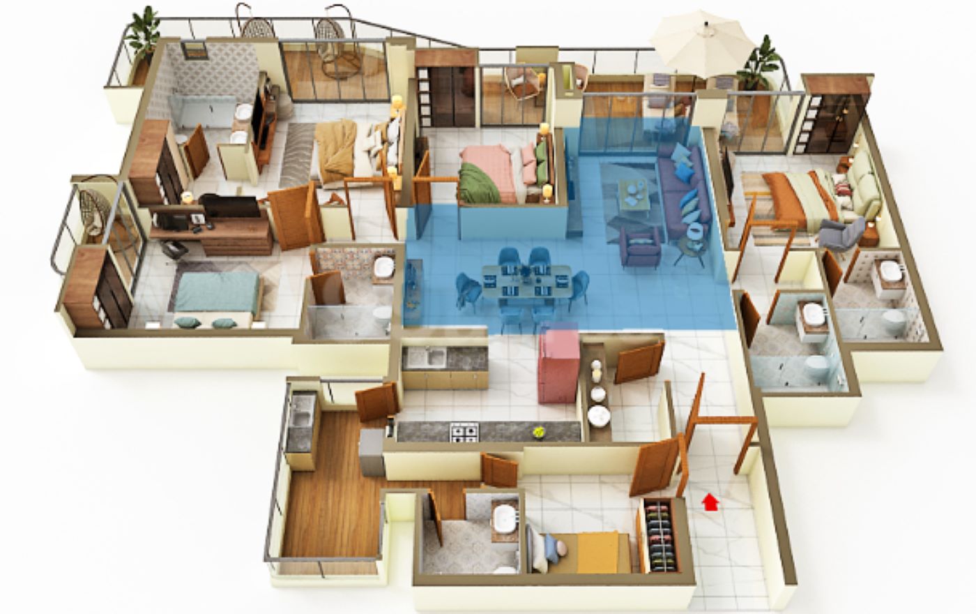  floor plan 4bhk