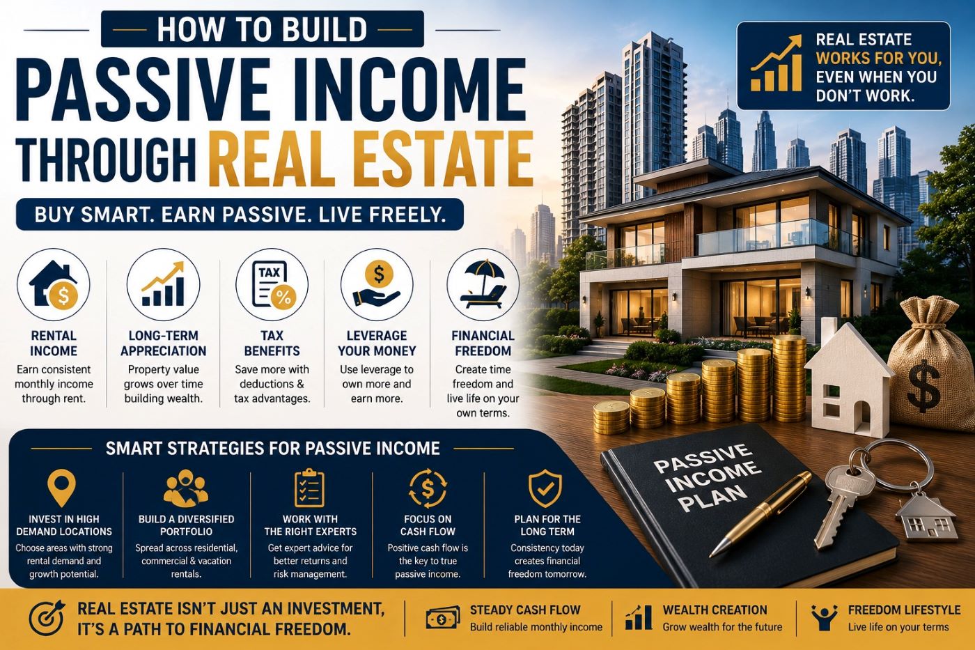 How to Build Passive Income Through Real Estate (Complete Wealth Strategy Guide 2026)