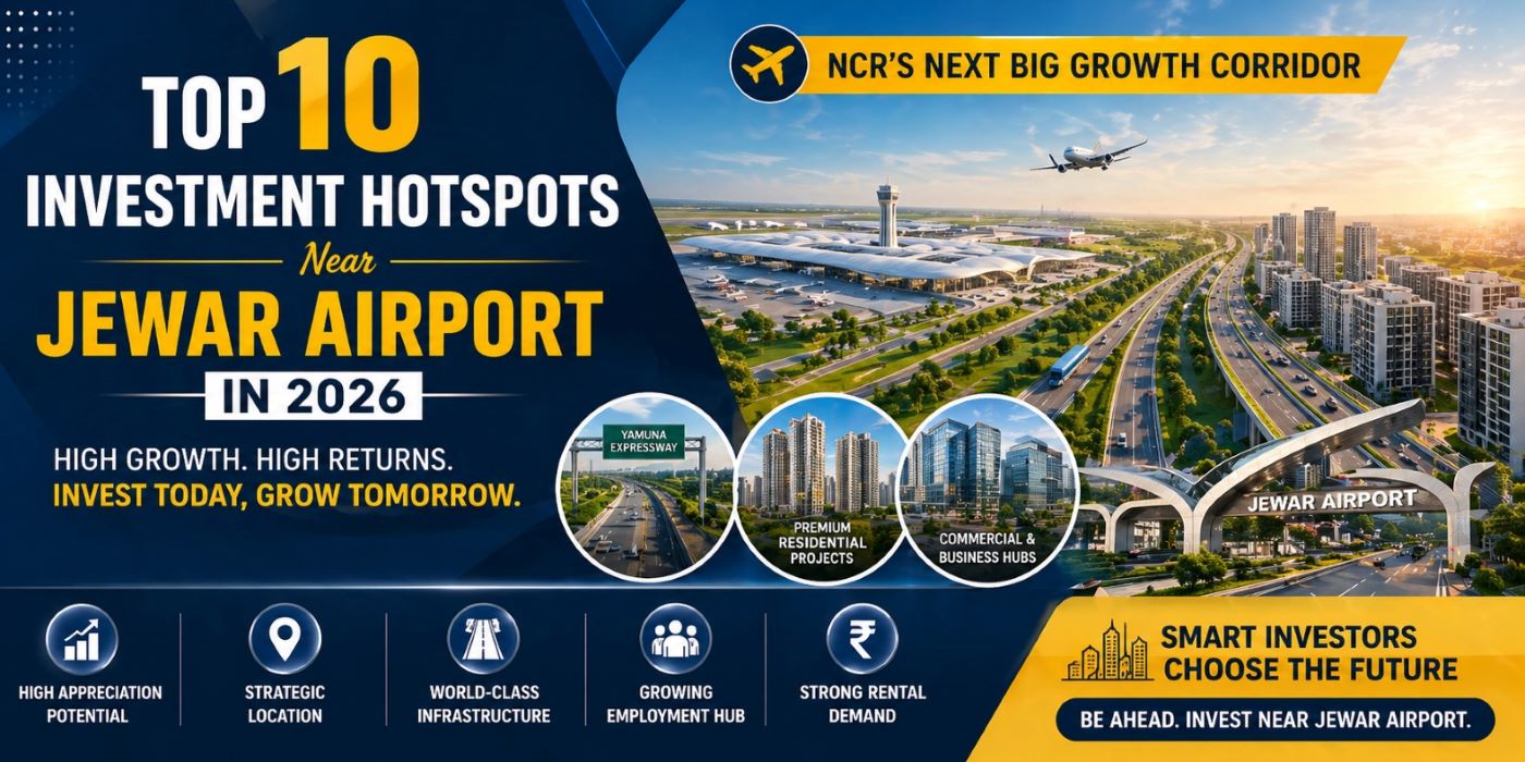 Top 10 Investment Hotspots Near Jewar Airport in 2026 (High Growth NCR Guide)
